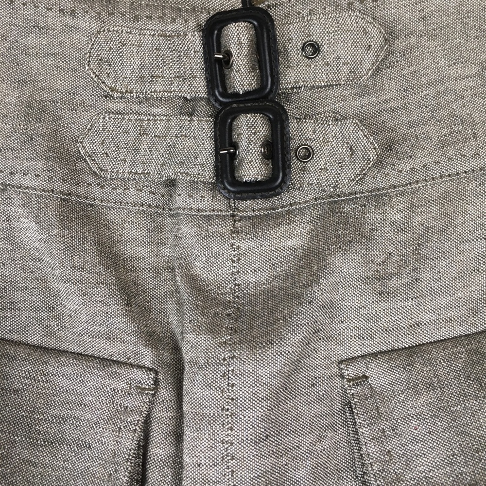 Zara Woman Silver Gray Cinched Waist Skirt